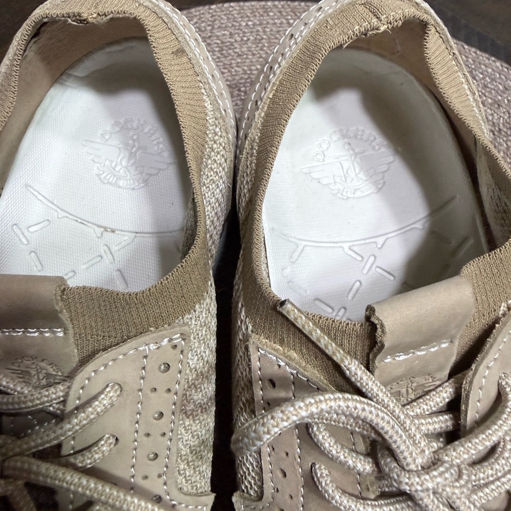 Men's Beige Knit Lace-Up Casual Dress Shoes SZ-9.5. Box 16 - Picture 5 of 7
